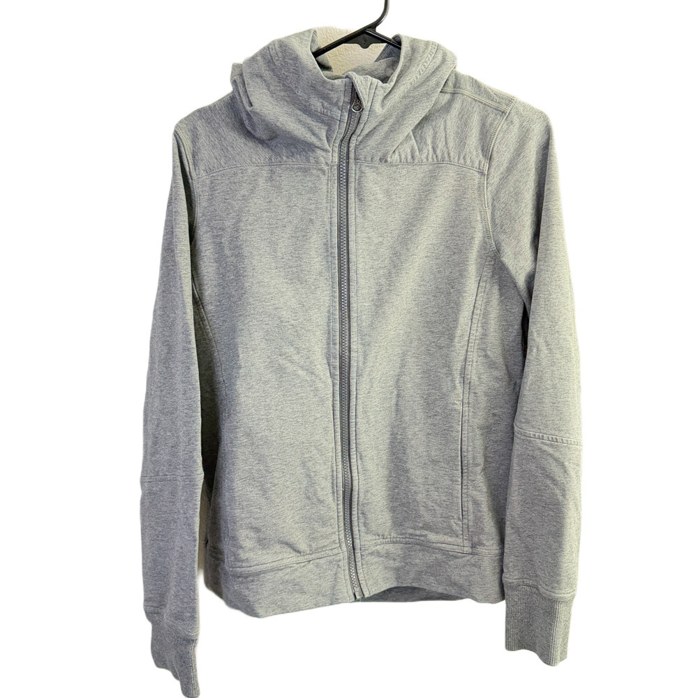 Lululemon Belle Hoodie Womens Size 6 Gray Full Zip Athleisure Run Jog Comfort